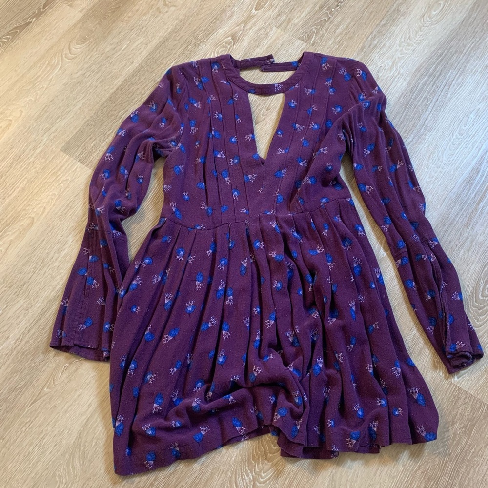 Free People Bell Sleeve Dress with Pockets sz 6